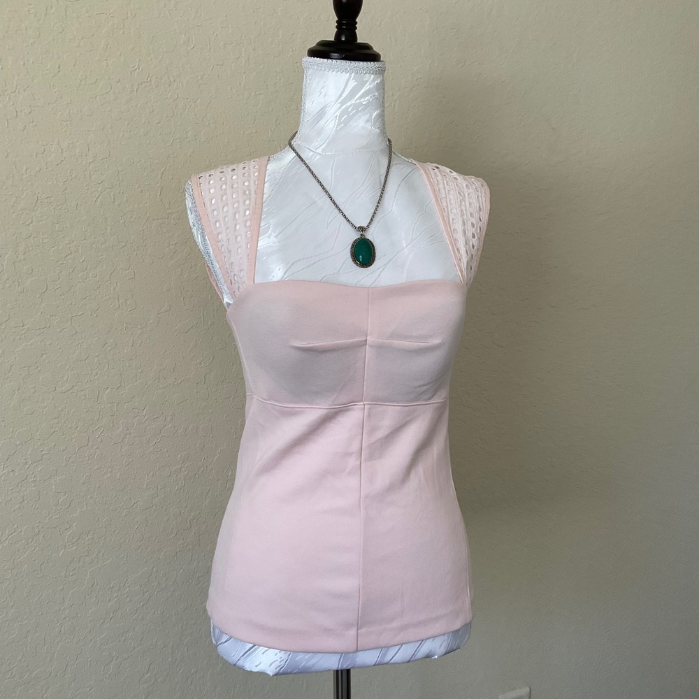 Victoria's Secret Top S Pink Bustier Coquette Y2K Fairy Lace Back Zip Up